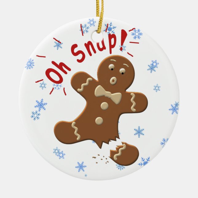 Oh Snap Ceramic Ornament (Front)