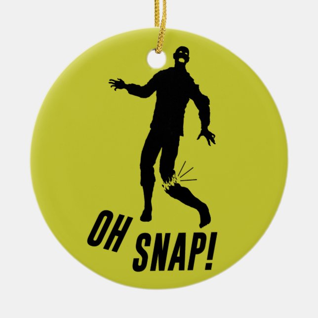 Oh Snap! Ceramic Ornament (Front)