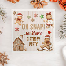 Oh Snap Christmas Cookie Gingerbread Birthday