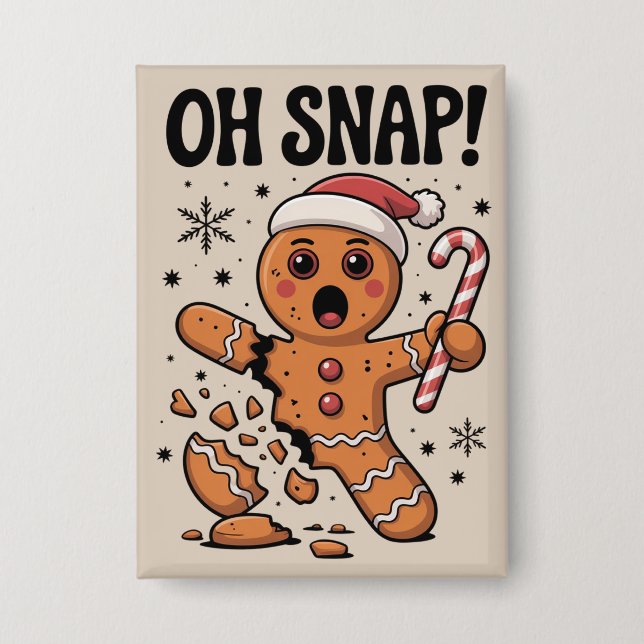 Oh Snap! Christmas Gingerbread Cookie Santa Hat  (Front)