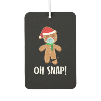 Oh snap | christmas gingerbread man mask gift air freshener
