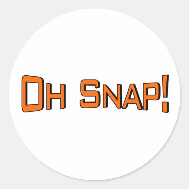 Oh Snap Classic Round Sticker (Front)
