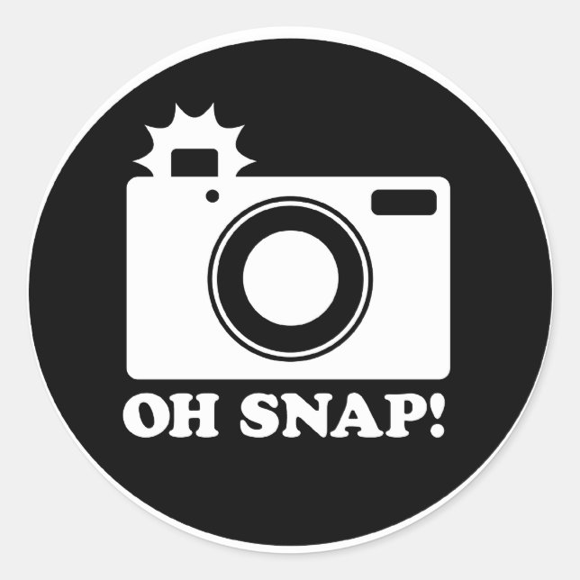 Oh Snap!! Classic Round Sticker (Front)