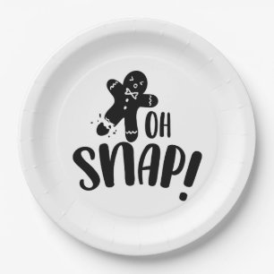 Oh Snap Cookie Xmas Paper Plate