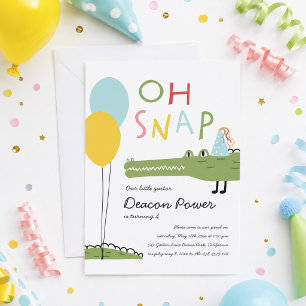 Oh Snap Crocodile Invitation
