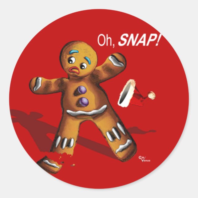 Oh, Snap ! Étiquette cadeau de Noël (Devant)
