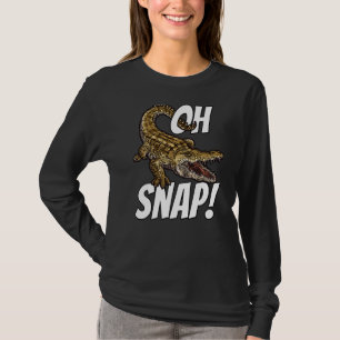 Oh Snap Funny Alligator Gator Crocodile Graphic Ki T-Shirt
