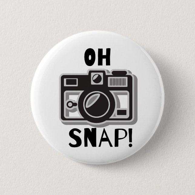 OH SNAP! funny camera design 2 Inch Round Button (Front)