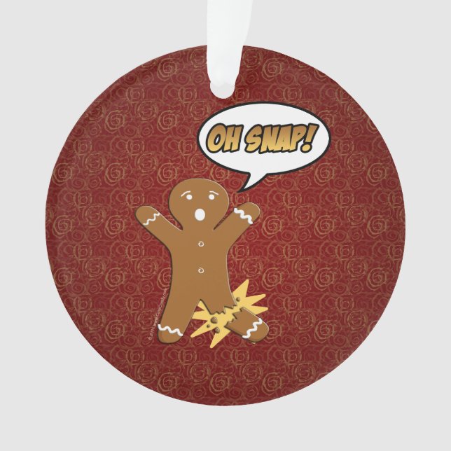 Oh Snap Funny Christmas Gingerbread Homme Broken (devant)
