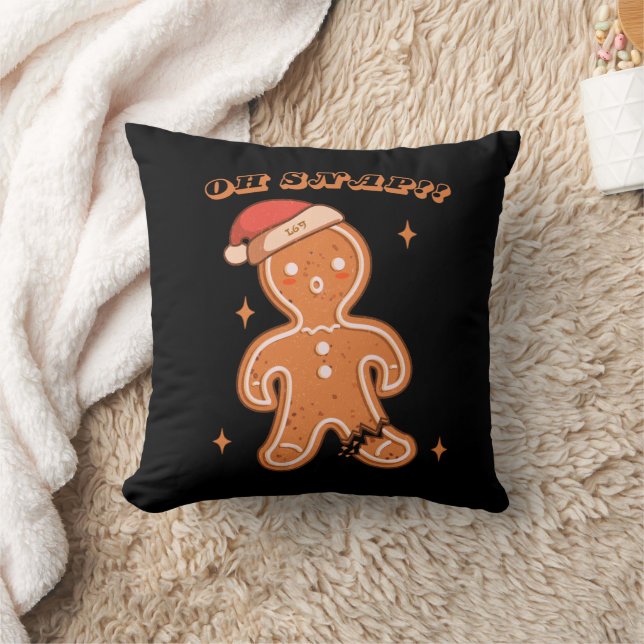 OH SNAP! funny christmas          Throw Pillow (Blanket)