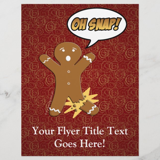 Oh Snap! Funny Gingerbread Man Flyer (Front)