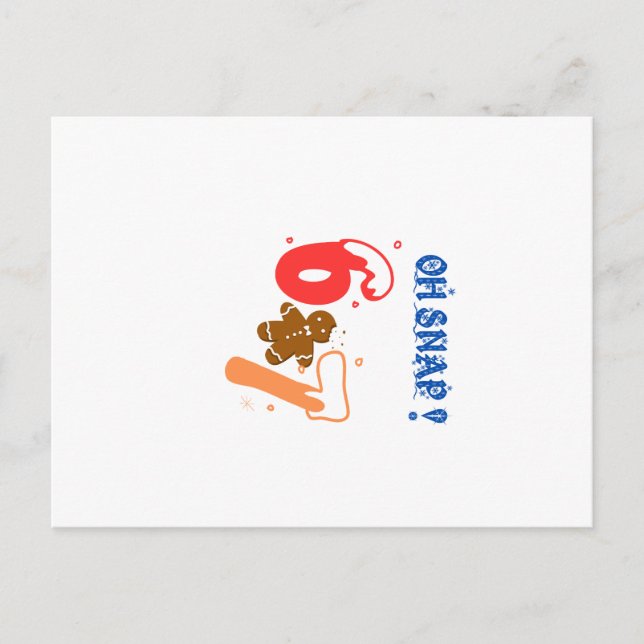 Oh Snap Gingerbread 67 Postcard (Front)