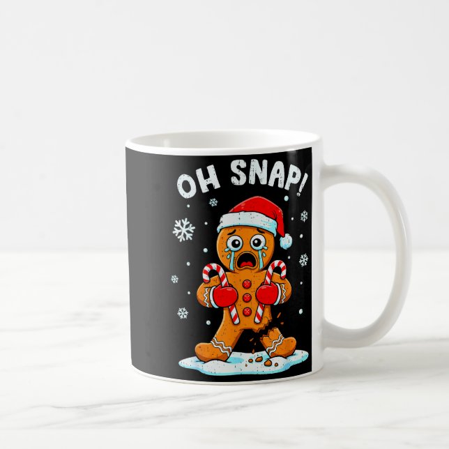 Oh Snap Gingerbread Christmas Xmas Cookie Baking H Coffee Mug (Right)
