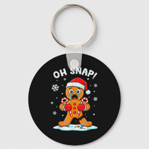 Oh Snap Gingerbread Christmas Xmas Cookie Baking H Keychain