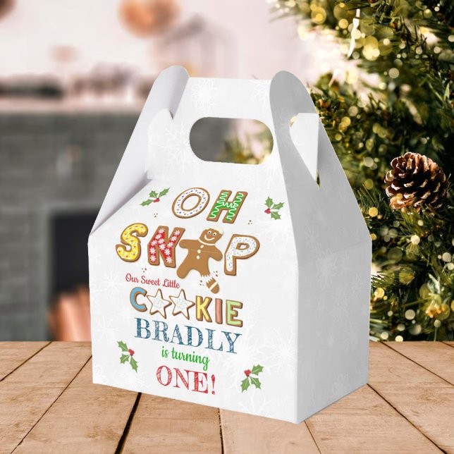 Oh Snap! Gingerbread Cookie Any Age Birthday Favor Box (Creator Uploaded)