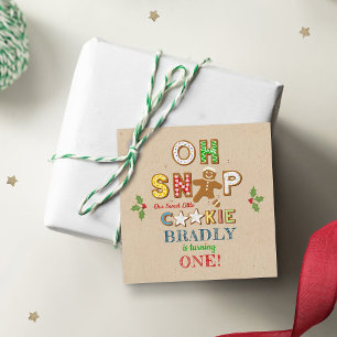 Oh Snap! Gingerbread Cookie Any Age Birthday Favour Tags