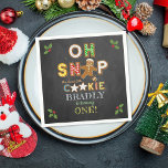 Oh Snap! Gingerbread Cookie Any Age Birthday Napkin<br><div class="desc">Celebrate in style with these trendy Birthday napkins. This design is easy to personalize with your special event wording and your guests will be thrilled when they see these fabulous napkins. Matching party items can be found in the collection.</div>