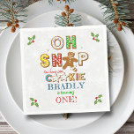 Oh Snap! Gingerbread Cookie Any Age Birthday Napkin<br><div class="desc">Celebrate in style with these trendy Birthday napkins. This design is easy to personalize with your special event wording and your guests will be thrilled when they see these fabulous napkins. Matching party items can be found in the collection.</div>
