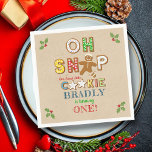Oh Snap! Gingerbread Cookie Any Age Birthday Napkin<br><div class="desc">Celebrate in style with these trendy Birthday napkins. This design is easy to personalize with your special event wording and your guests will be thrilled when they see these fabulous napkins. Matching party items can be found in the collection.</div>