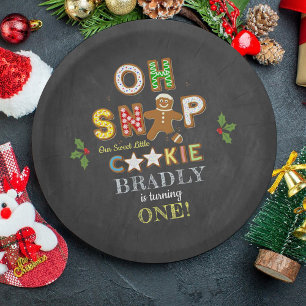 Oh Snap! Gingerbread Cookie Any Age Birthday Paper Plate