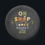 Oh Snap! Gingerbread Cookie Any Age Birthday Paper Plate<br><div class="desc">Celebrate in style with these fun and modern birthday party paper plates. The design is easy to personalize with your own wording and your family and friends will be thrilled when they see these fabulous paper plates. Matching party items can be found in the collection.</div>