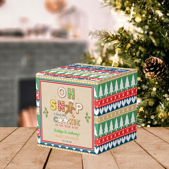 Oh Snap! Gingerbread Cookie Baby Shower Favor Box (Creator Uploaded)