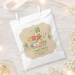 Oh Snap! Gingerbread Cookie Baby Shower Favour Bag