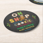 Oh Snap! Gingerbread Cookie Baby Shower Round Paper Coaster<br><div class="desc">Celebrate in style with these trendy baby shower paper coasters. The design is easy to personalize with your own wording and your family and friends will be thrilled when they see these fabulous party coasters.</div>