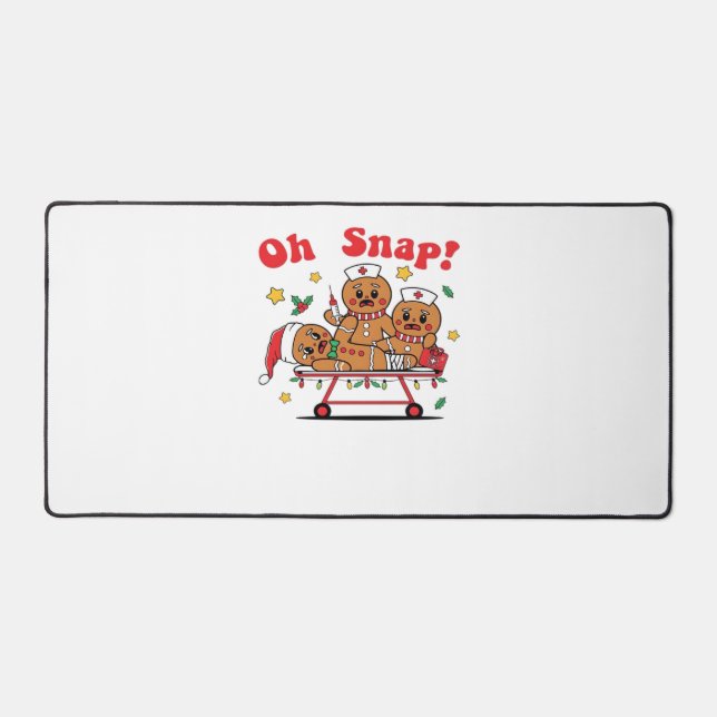 Oh Snap Gingerbread École infirmière Noël classiqu (Recto)