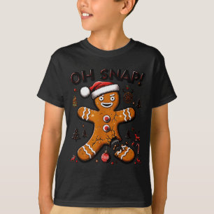 Oh Snap Gingerbread Man Christmas Funny Cookie Ugl T-Shirt