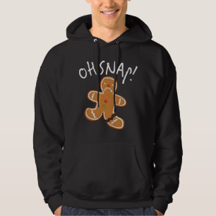 Oh Snap! Gingerbread Man Cookie Funny Broken Leg B Hoodie