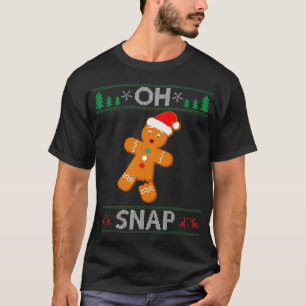 Oh Snap! Gingerbread Man Cookie Ugly Sweater Snap