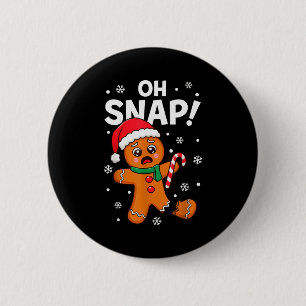 Oh Snap Gingerbread Man For Adult Kids Men Women C 2 Inch Round Button
