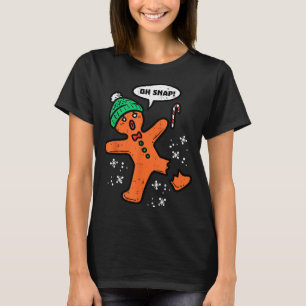 Oh Snap Gingerbread Man Funny Christmas Xmas Men W T-Shirt