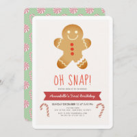Oh Snap Gingerbread Man Kids Birthday