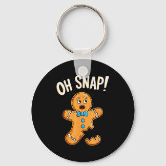 Oh Snap Gingerbread Man Shirt Adult Kids Men Women Keychain