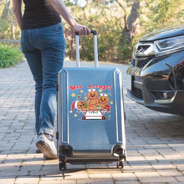 Oh Snap Gingerbread School Nurse Christmas Classic (Suitcase Insitu)