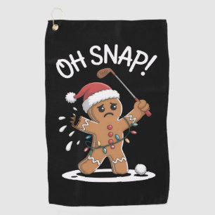 Oh Snap Gingerbreadman Golfer Golf Christmas Xmas Towel