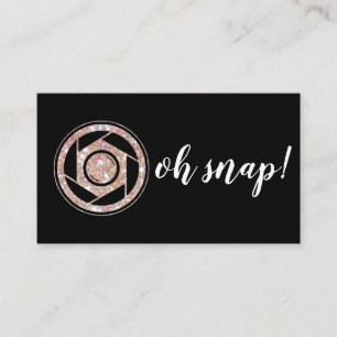 Oh Snap! Glitter Photographer Business Card