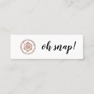 Oh Snap! Glitter Photographer Mini Business Card