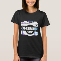 Oh, Snap! Graphic Shimmering Camera Photography Pu