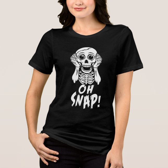 Oh Snap! Halloween Skeleton Tee (Front)