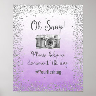Oh Snap Hashtag Wedding Poster Print