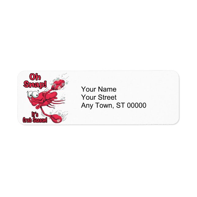 oh snap its crab season funny scared crab (Front)