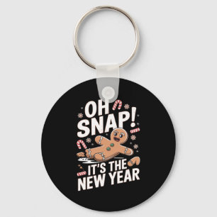 Oh Snap It's The New Year Gingerbread Man Christma Keychain