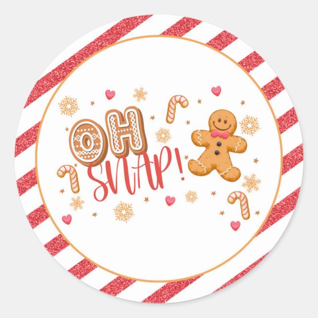 Oh Snap Our Little Cookie Sticker - WH - Garçon (Devant)