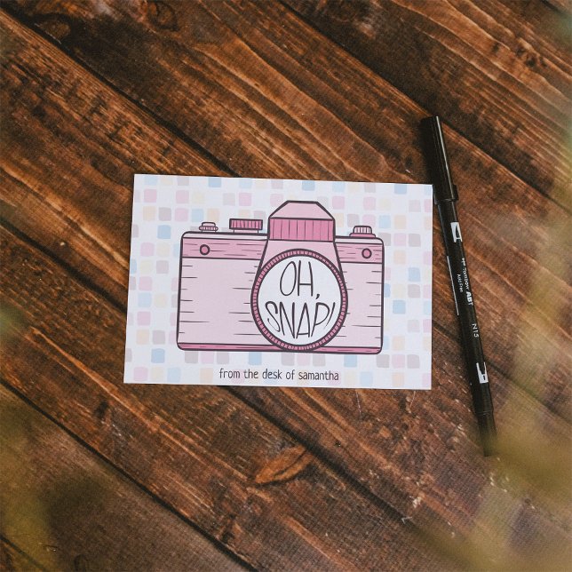 Oh Snap! Pink Pastel Camera Card (Creator Uploaded)