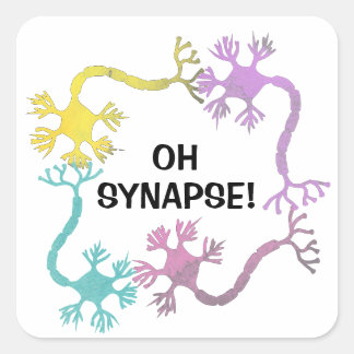 Oh Snap! Science Neuron Biology Teacher Funny Square Sticker