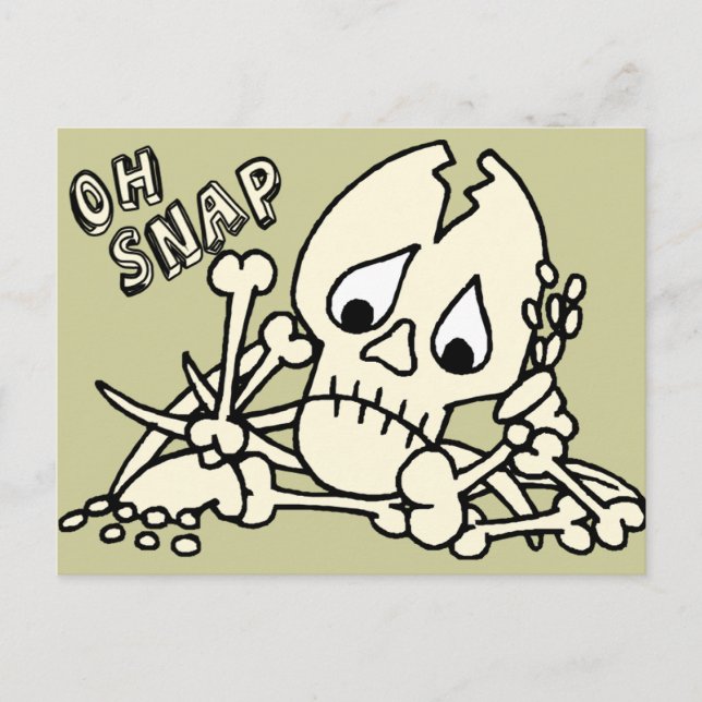 Oh Snap Skeleton Postcard (Front)