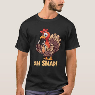 Oh Snap Turkey Wishbone Funny Thanksgiving Turkey  T-Shirt